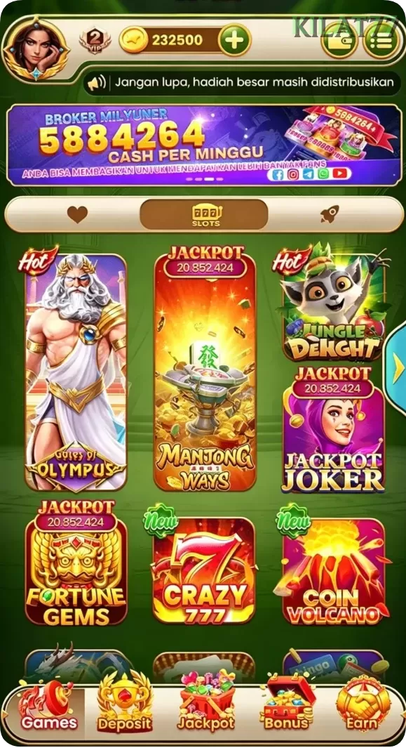 Screenshot jackpot168 nomor 1